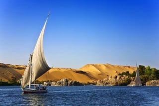 Ägypten Assuan Nilblick